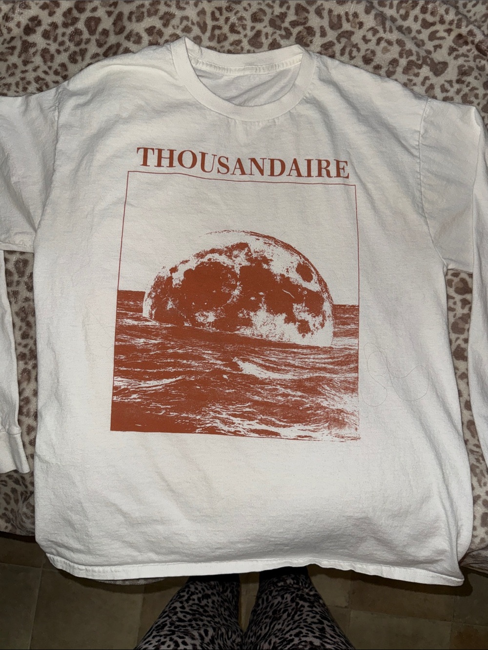 Thousandaire Graphic Tee in Rust on White
